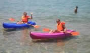 kayaking at the pink palace, corfu